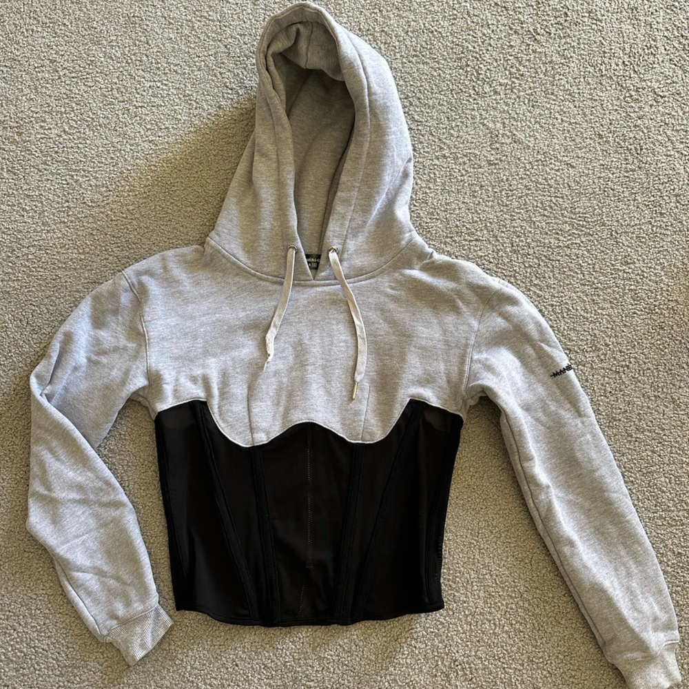 Maniere de Voir Corset Fitted Hoodie